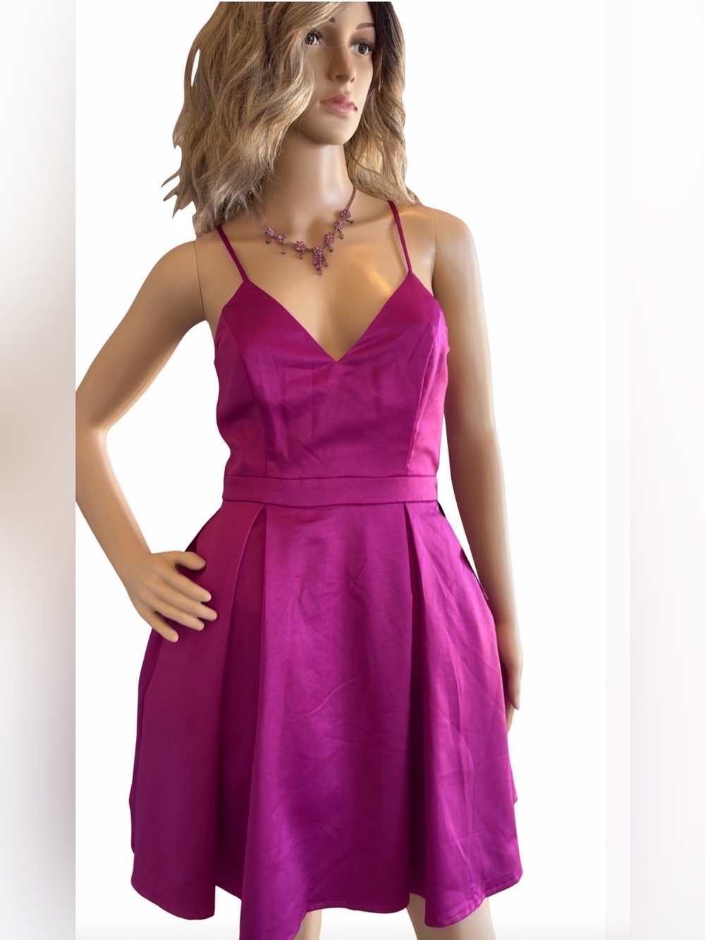 Lulus Royal Fuchsia dress pockets Great for special occasion size medium